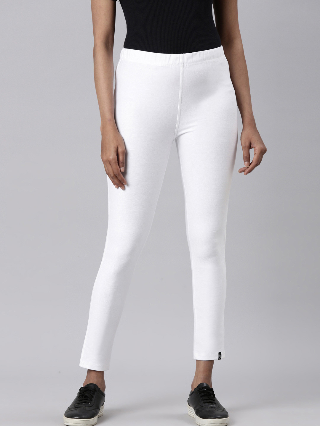 Twin Birds White Plus Women Coloured Skinny Fit Jegging