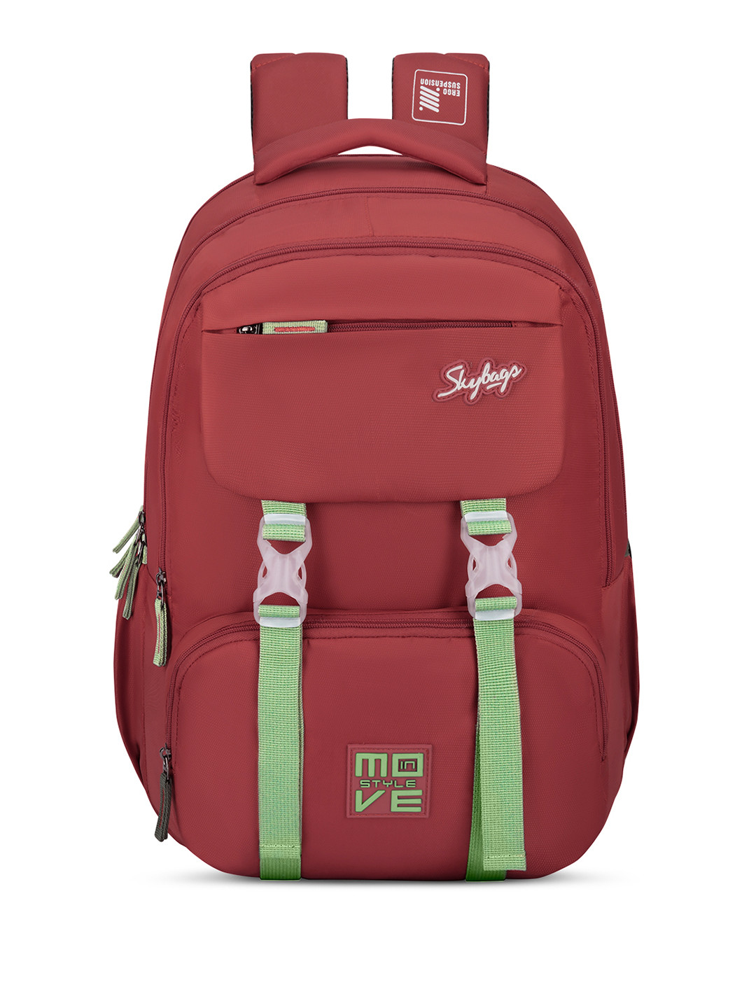 Skybags Sonic Pro 01 Hot Box Unisex Kids Maroon Backpack