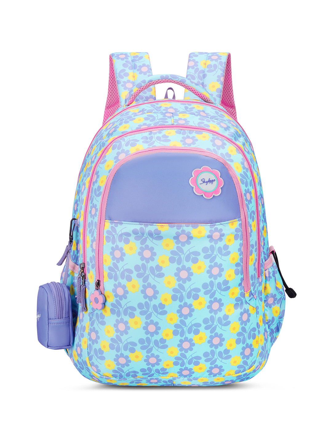 Skybags Jade 02 Floral Purple School Backpack