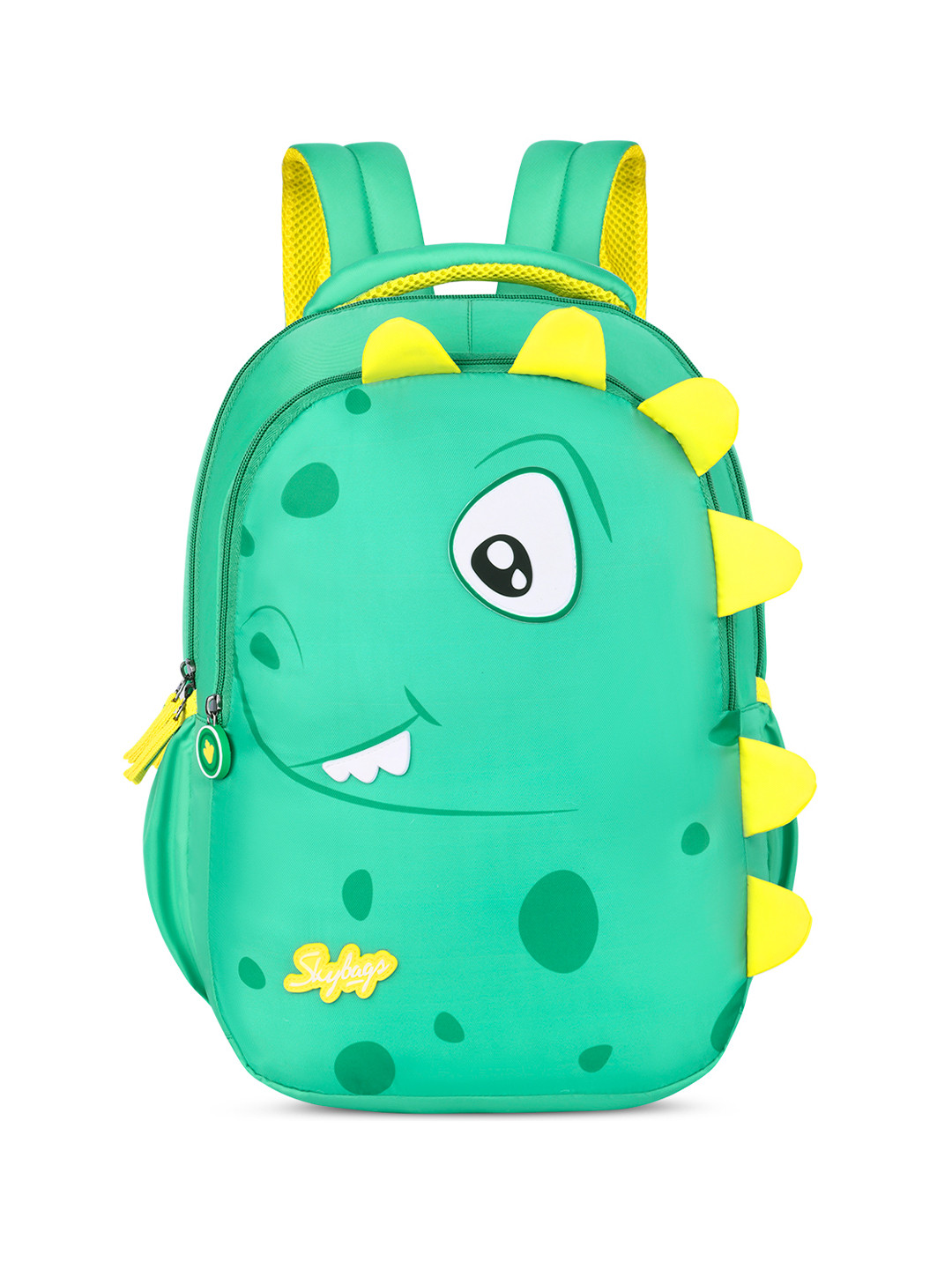 Skybags Buddy 02 Dino Unisex Kids Yellow & Green Graphic Printed Backpack
