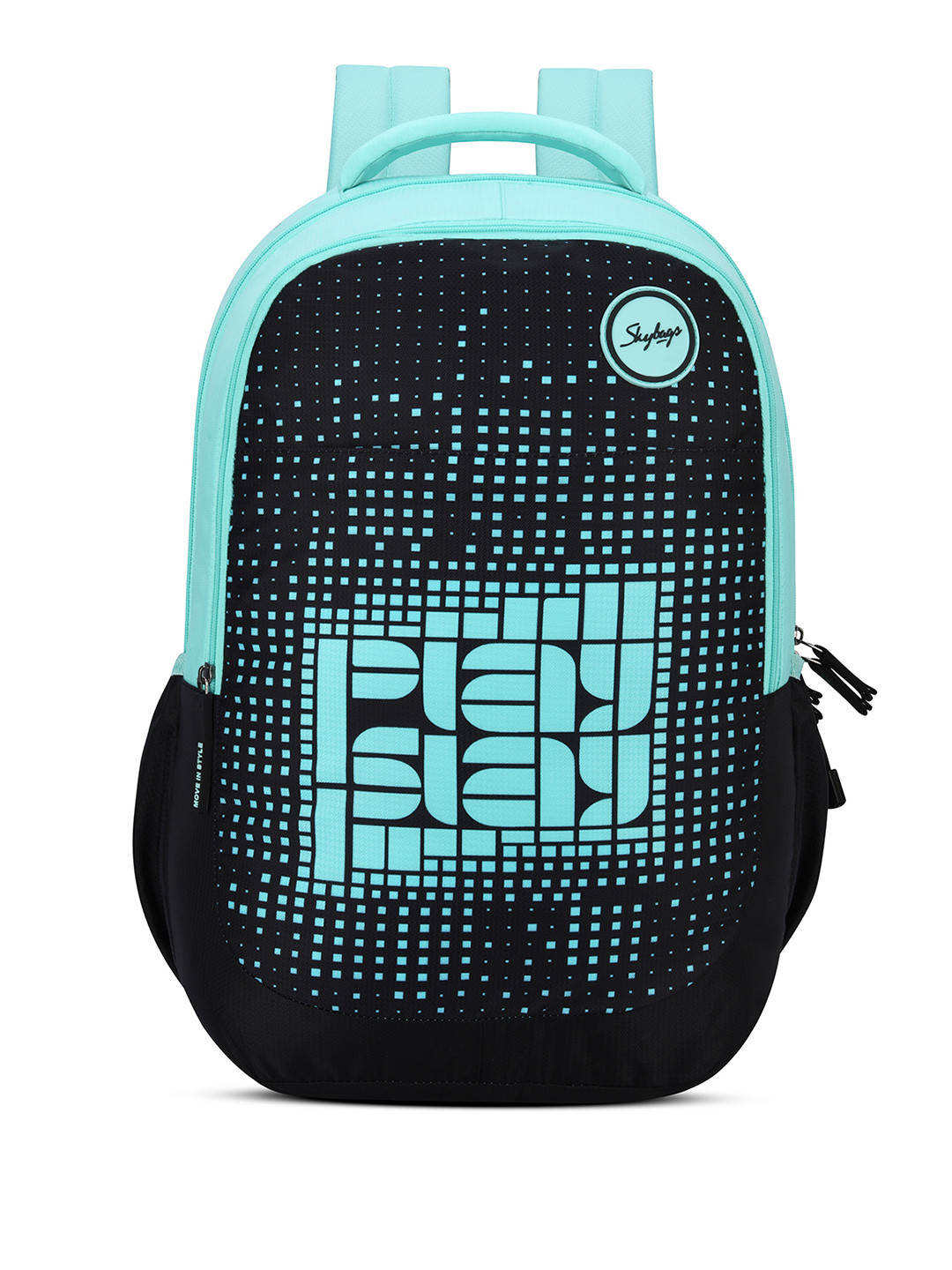 Skybags Klan Plus V2 01 Play Cyan Blue & Black School Backpack