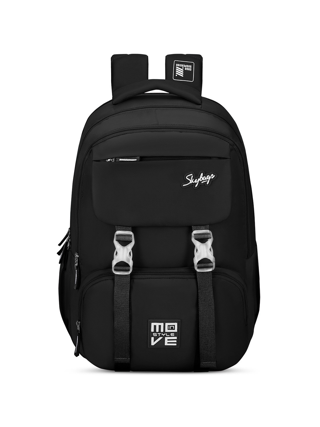 Skybags Sonic Pro 01 Black  Hot Box School Backpack