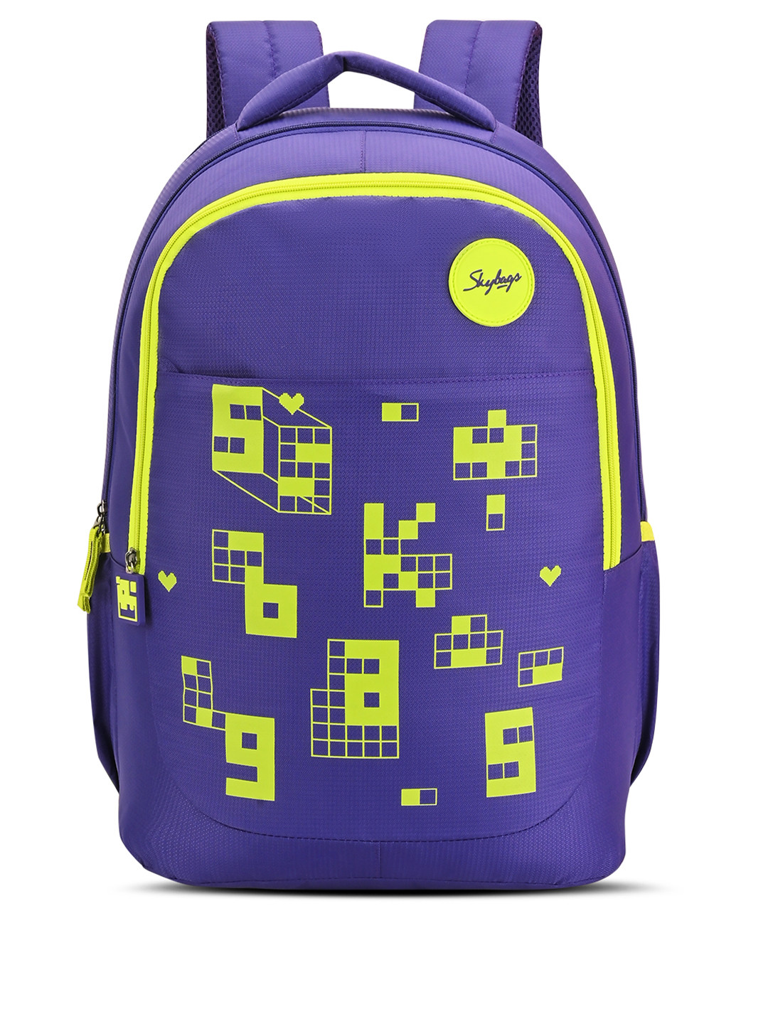 Skybags Klan V2 02 Gaming Print Purple School Backpack