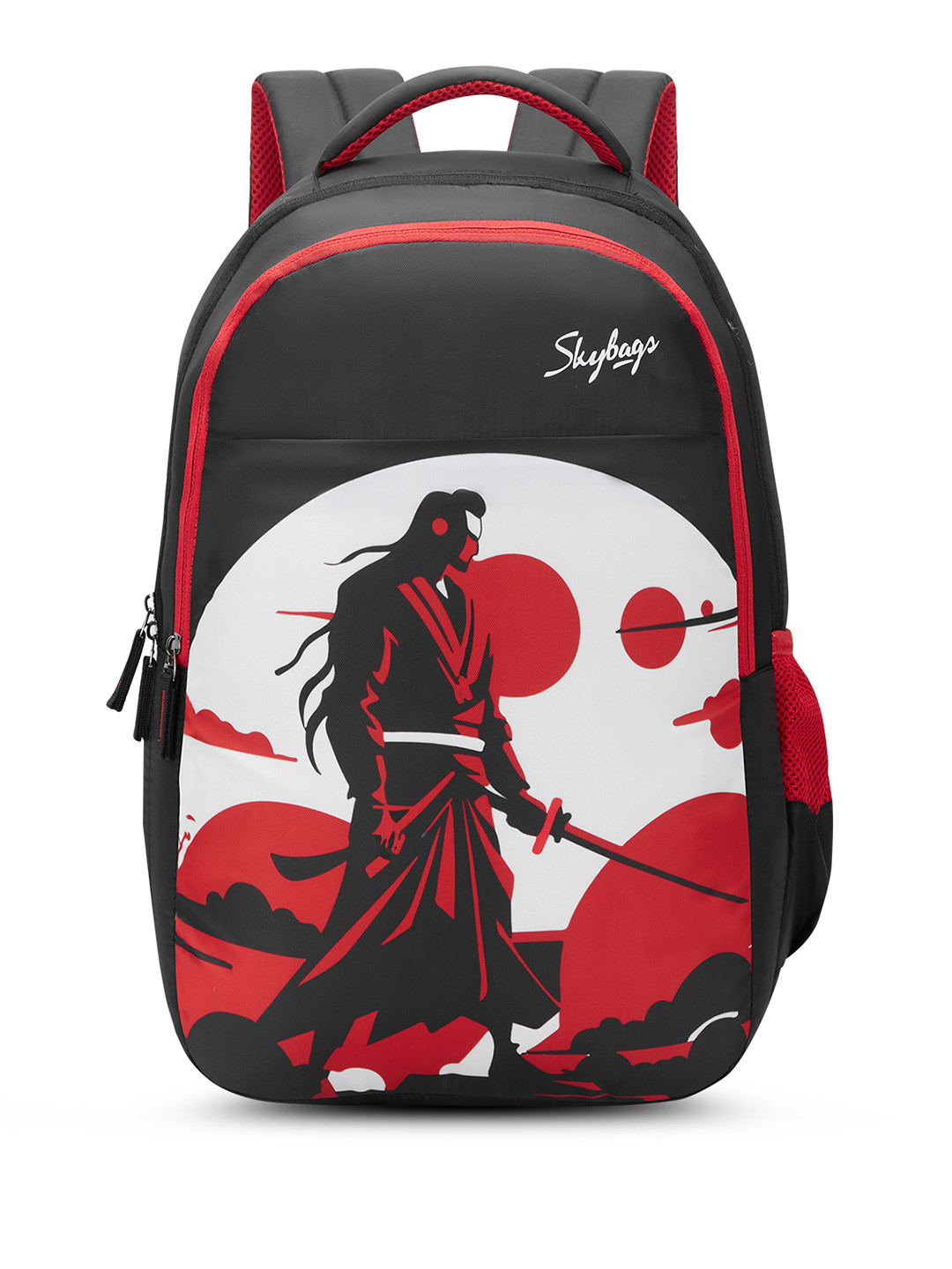 Skybags Kyro 01 Samurai Red Black School Backpack