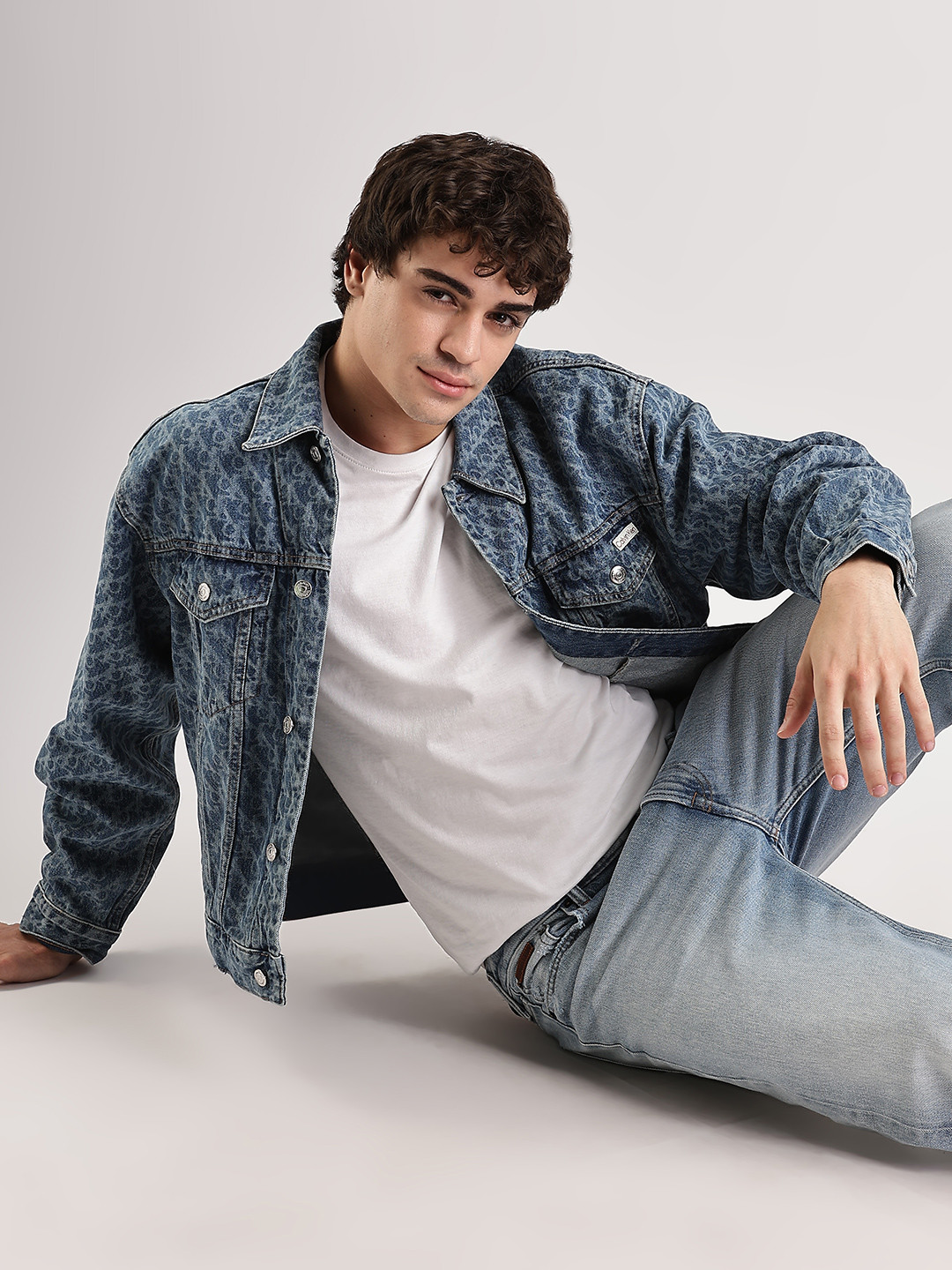 Calvin Klein Jeans Men Brand Logo Denim Jacket