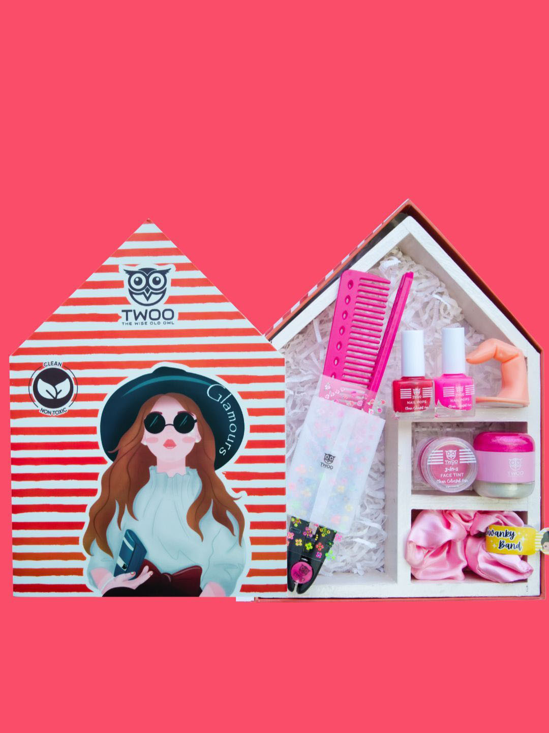 TWOO The Wise Old Owl Girls Set Of 8 Glamorous Wise Box Beauty Combo