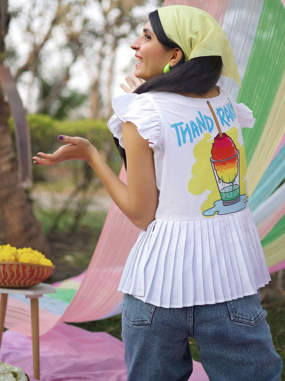 Sangria Women's Rayon Digital Print Top