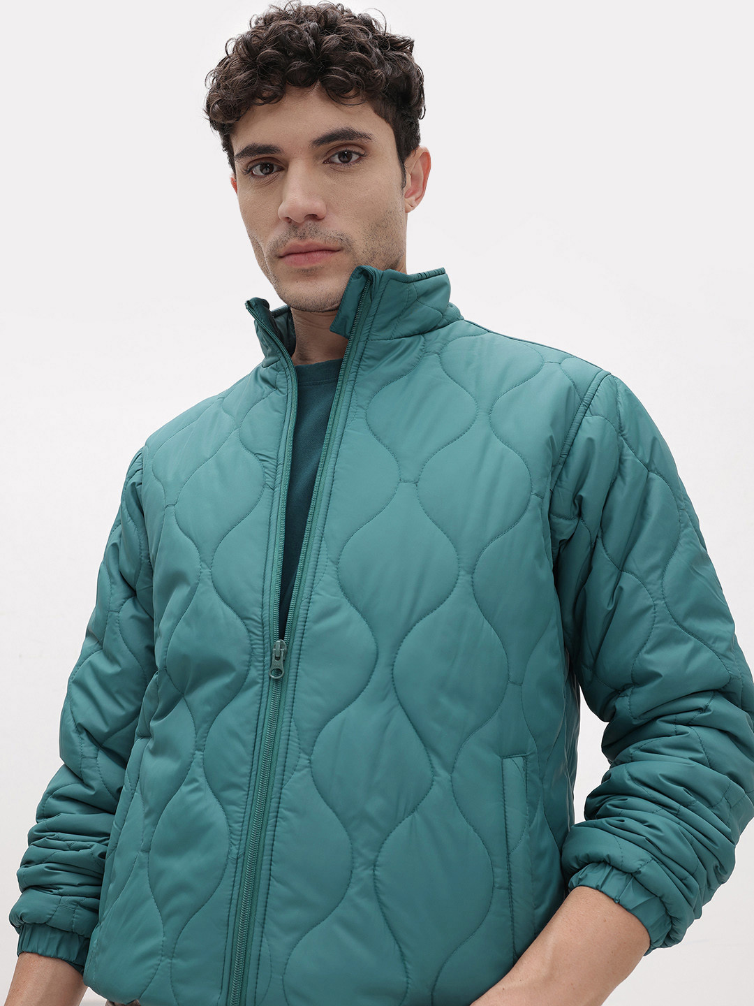 The Roadster Life Co. Mock Collar Quilted Jacket
