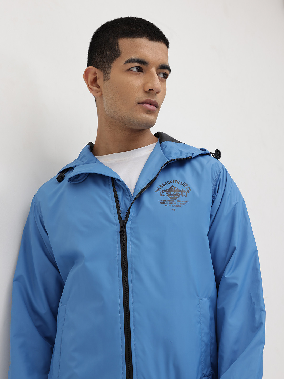 The Roaster Life Co. Brand Logo Detail Hooded Bomber Jacket