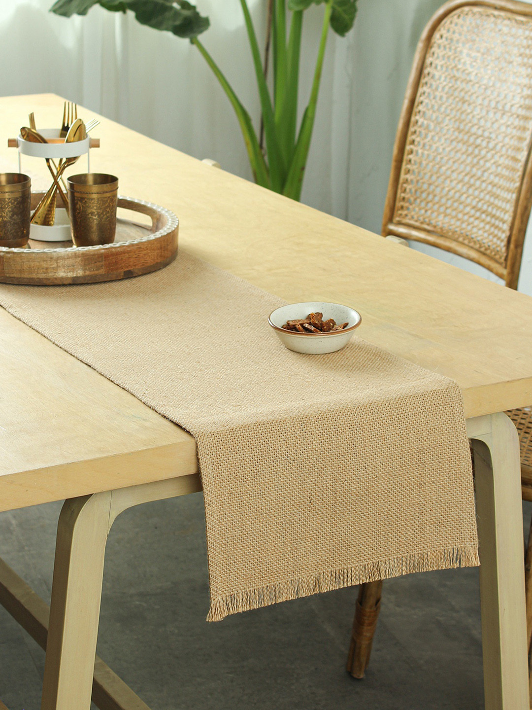 House This Beige Bhoomi Table Runner