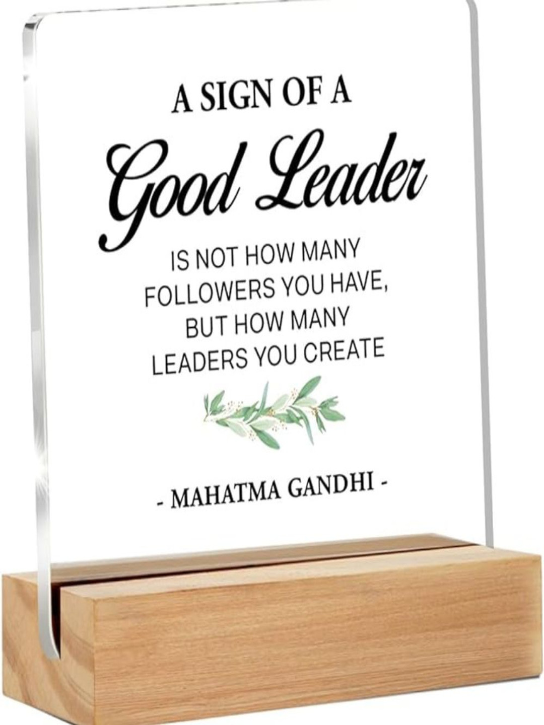 BS AMOR Thank You Gifts For Women Men Friends White Wood Natural Living Room Set of 2 Medium Showpieces - 5 Inches