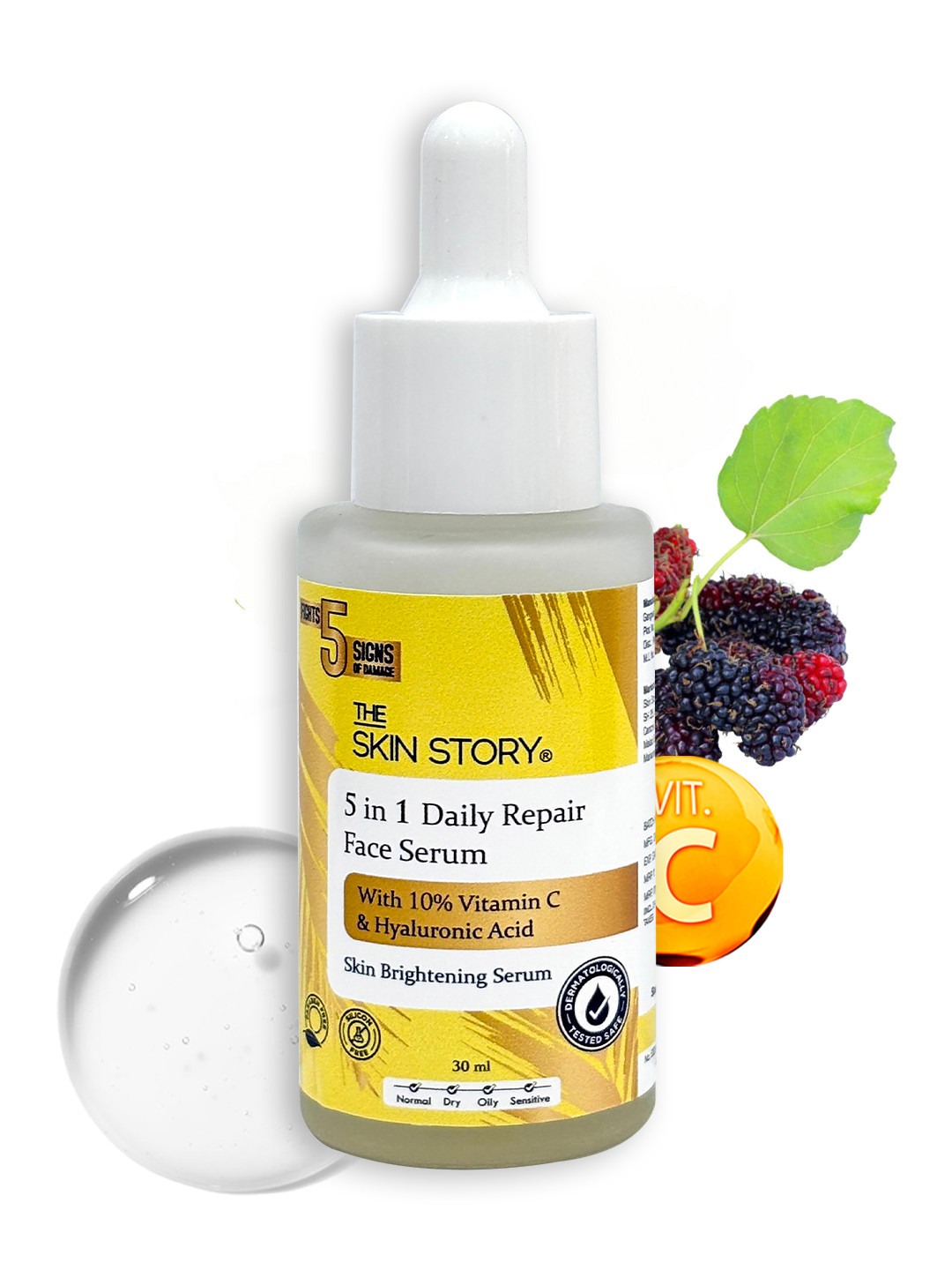 THE SKIN STORY Daily Repair Face Serum With Vitamin C & Hyaluronic Acid - 30 ml