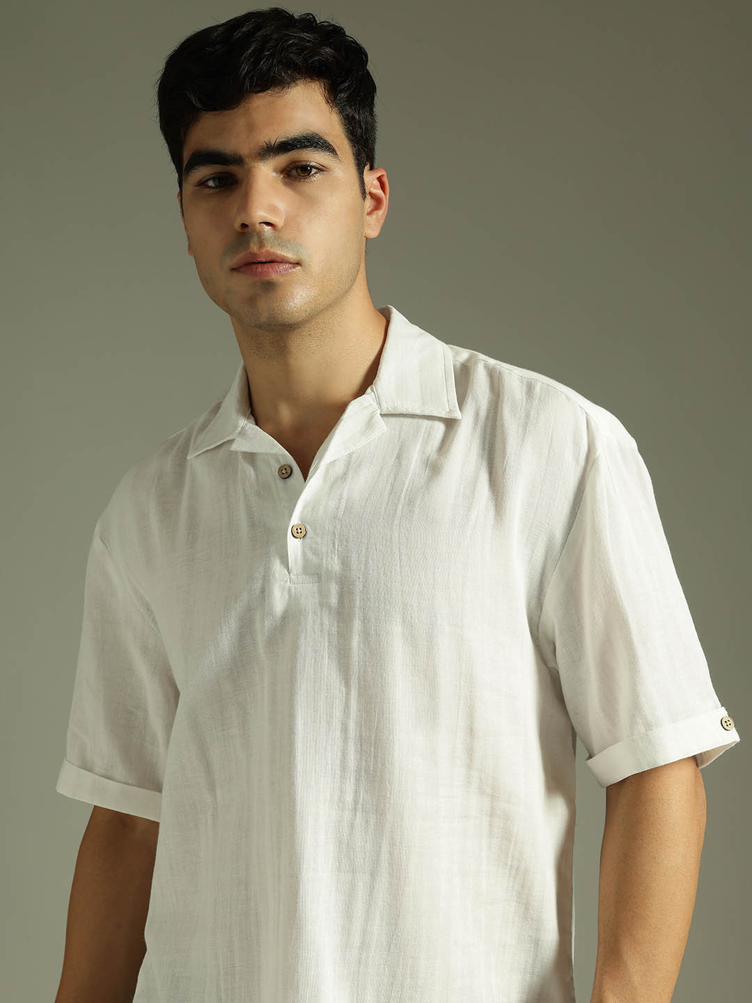 DENNISON Muslin Double Gauge Cotton Oversized Shirt