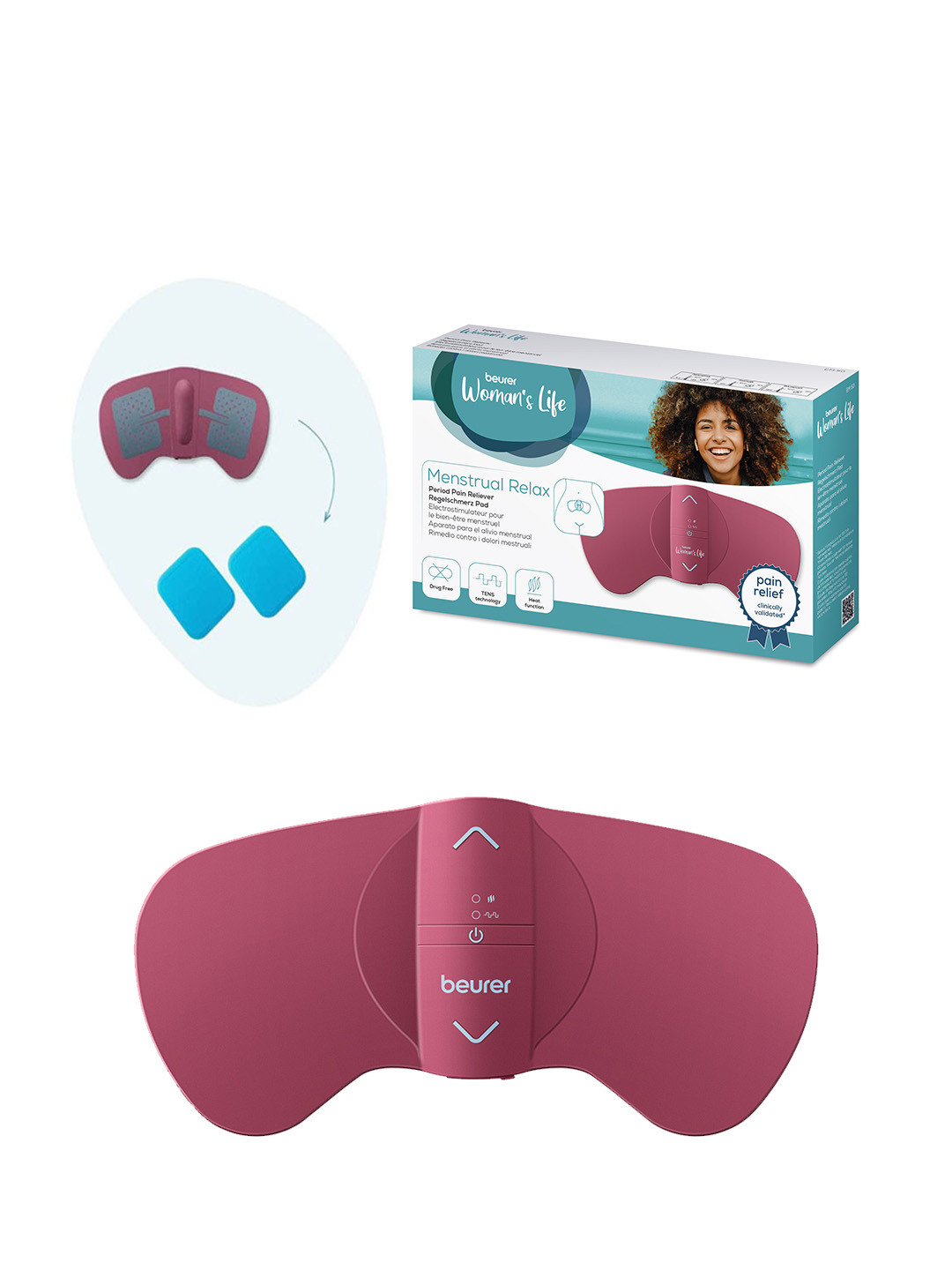 beurer EM50 Menstrual Relax For Natural Pain Relief Body Massager