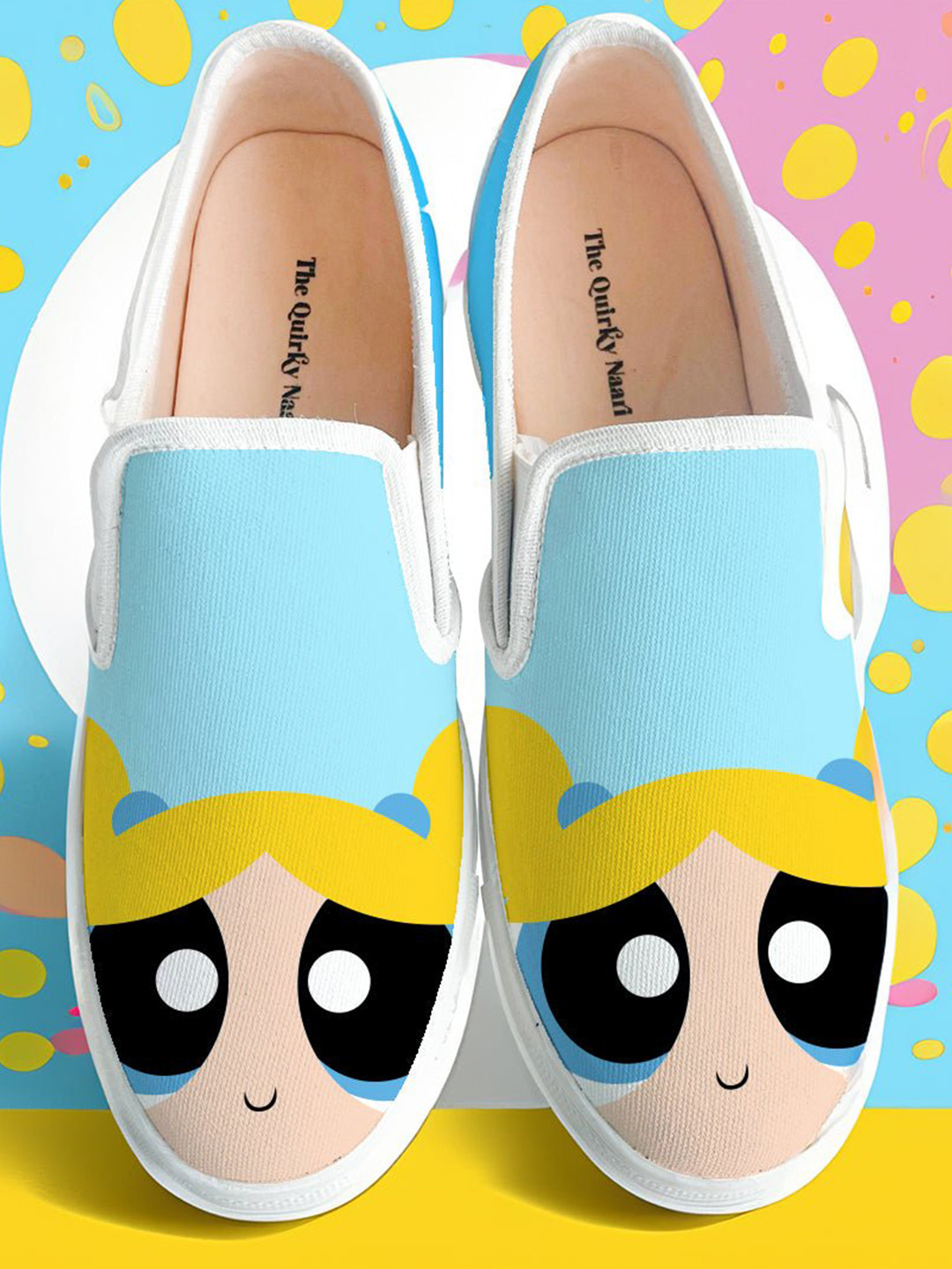 THE QUIRKY NAARI Women Powerpuff Girls Printed Slip-On Sneakers