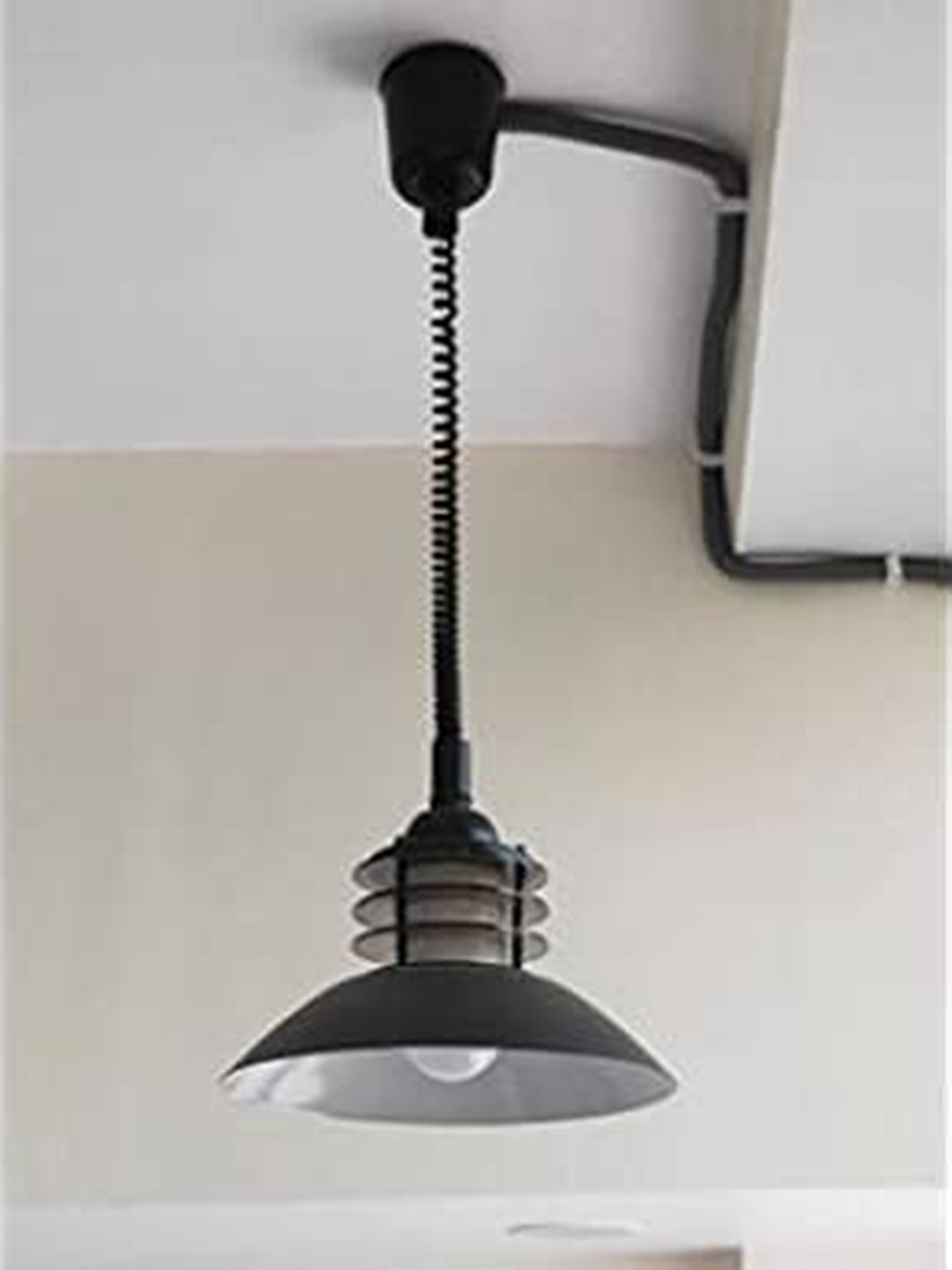 GAUVIK Black Ceiling Lamp With Bulb
