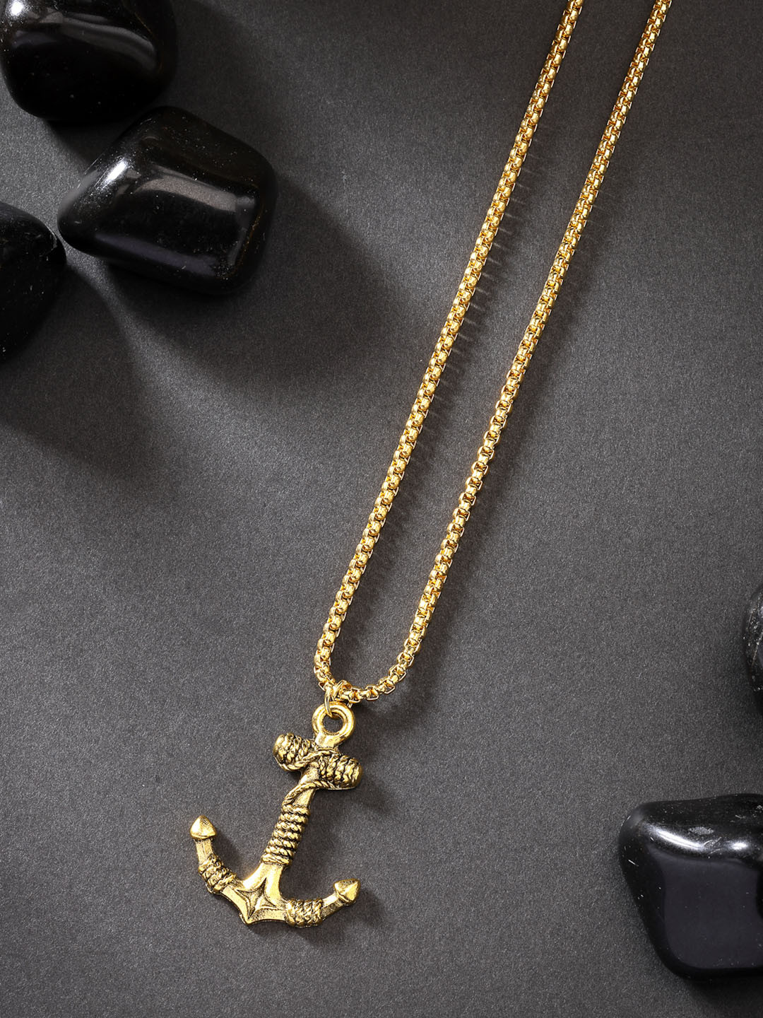 Roadster Gold-Plated Contemporary Pendants with Chains