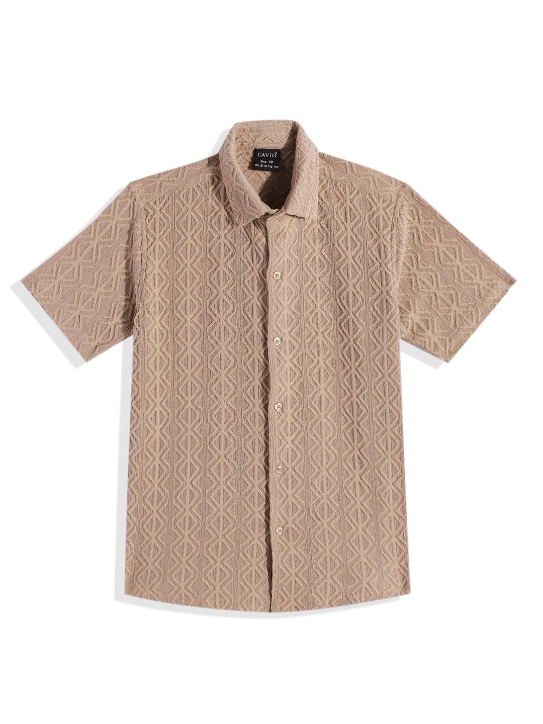 CAVIO Boys Self Design Casual Shirt
