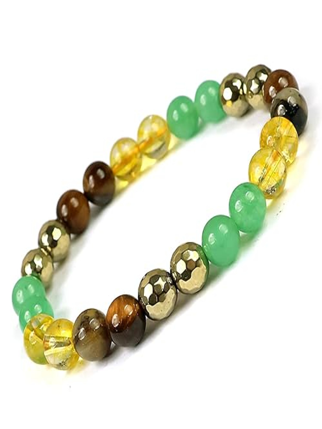 SANKALAN CREATIONS Money Magnet Bracelet with Tiger Eye Multicoloured Stone Natural Living Room Small Showpiece -