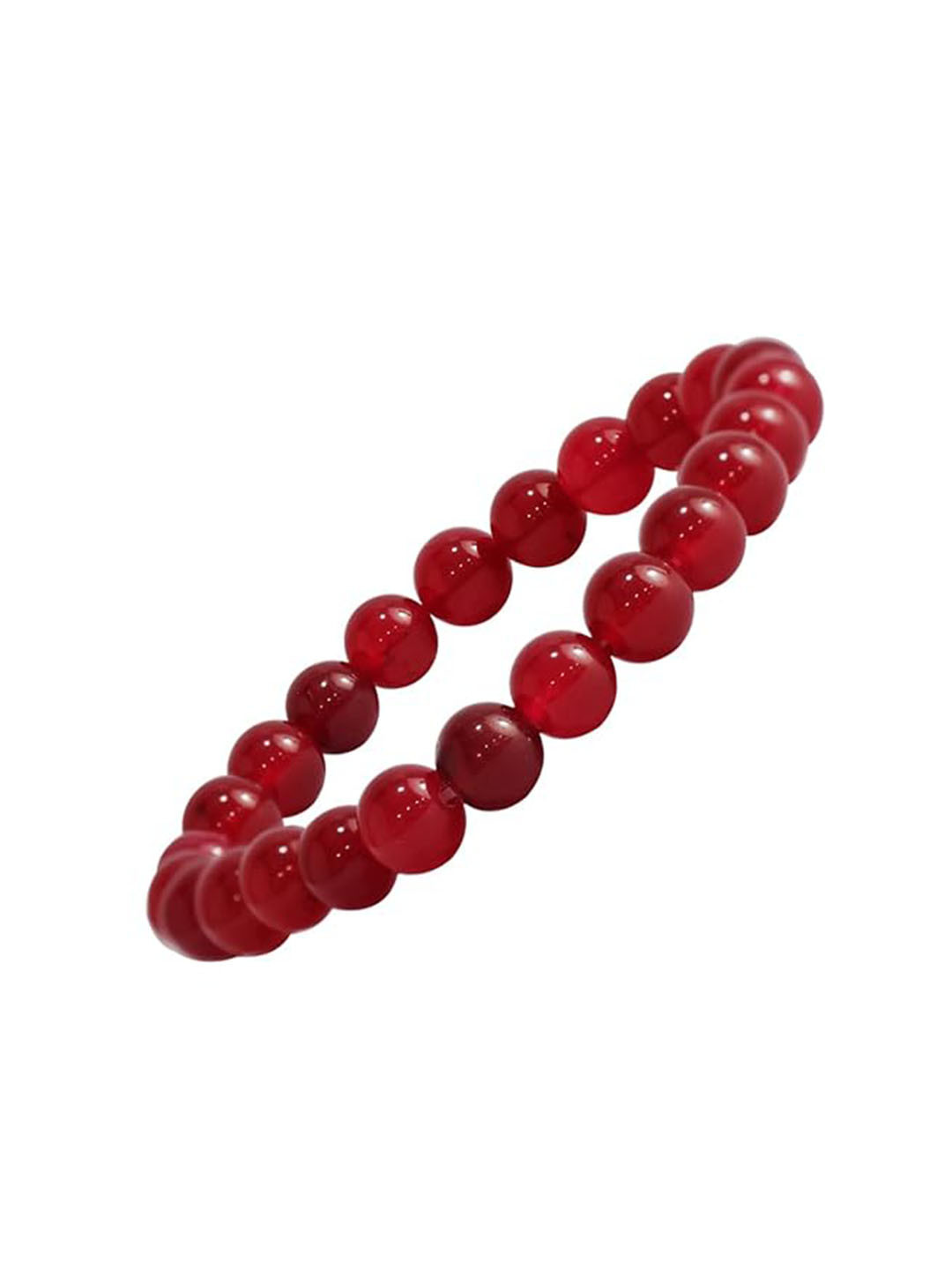 SANKALAN CREATIONS Beaded Bracelet Red Stone Matte Living Room Small Showpiece -