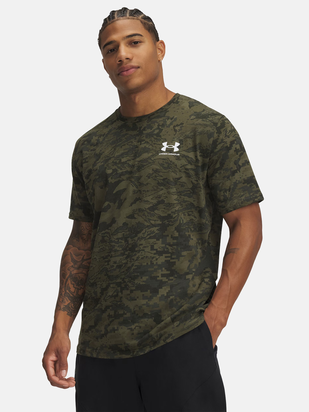 UNDER ARMOUR Camouflage Printed Outdoor Relaxed Fit T-shirt