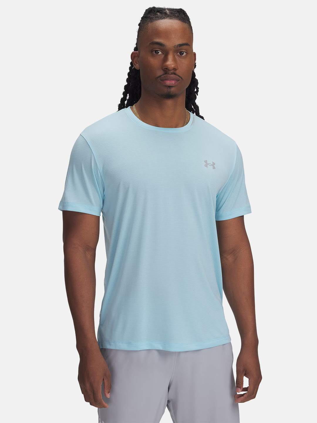 UNDER ARMOUR Striped Anti Odour Slim Fit Running Sports T-shirt