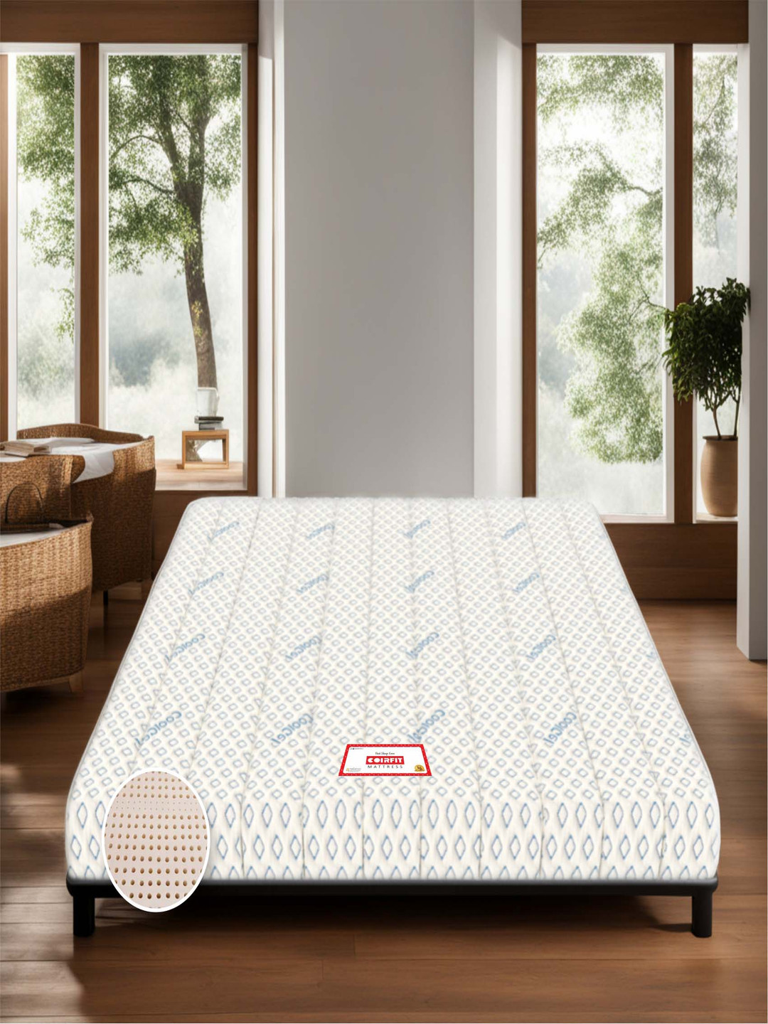 COIRFIT BIOLIFE 7-Zone with Talalay Tech.Latex Foam Single Size 10 Inch Mattress (75X42)