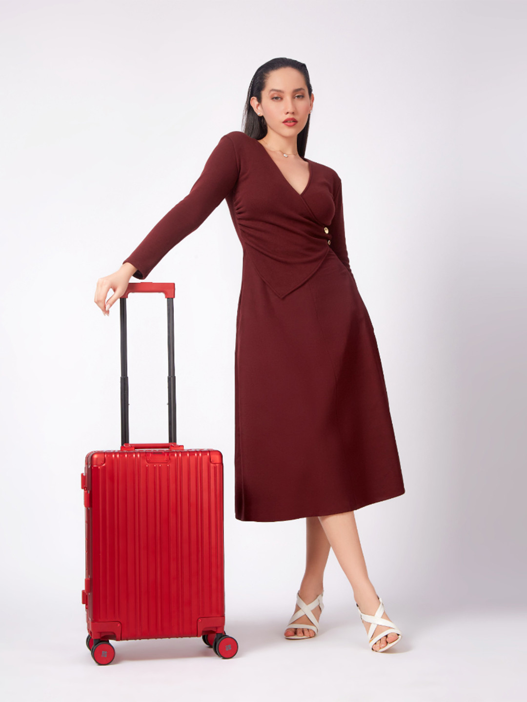 EUME Textured Hard-Sided Cabin TrolleyBag