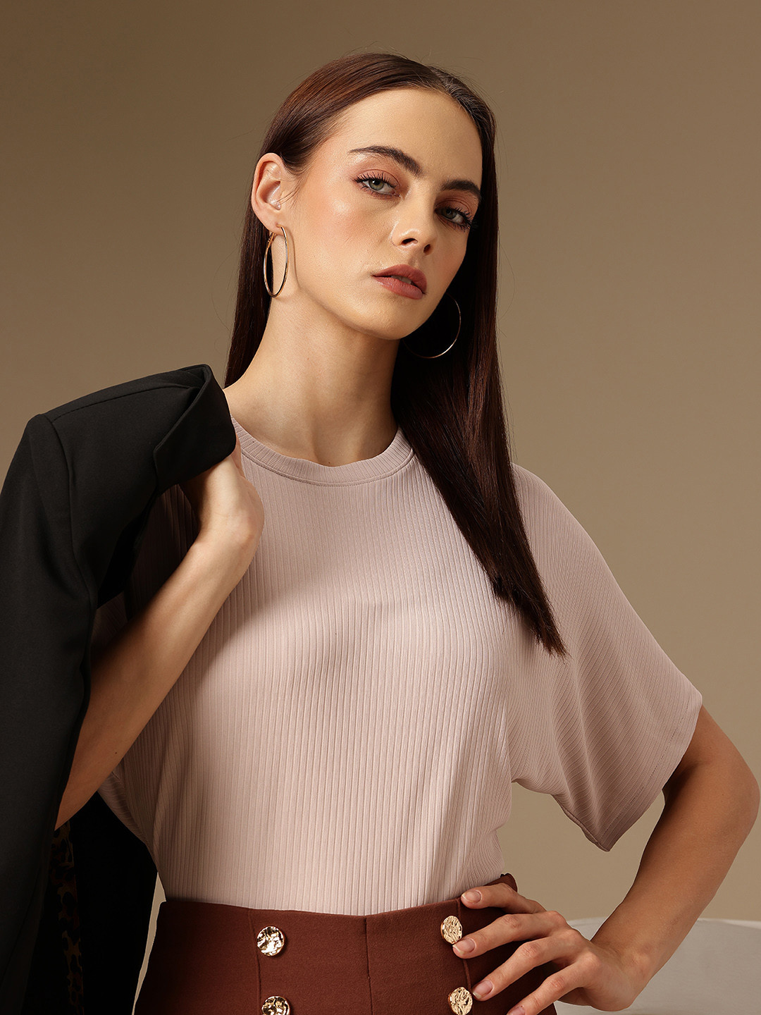 Chemistry Batwing Sleeve Crepe Top