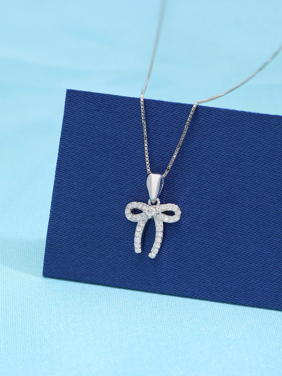 KAI JEWEL Rhodium-Plated Pendant With Chain