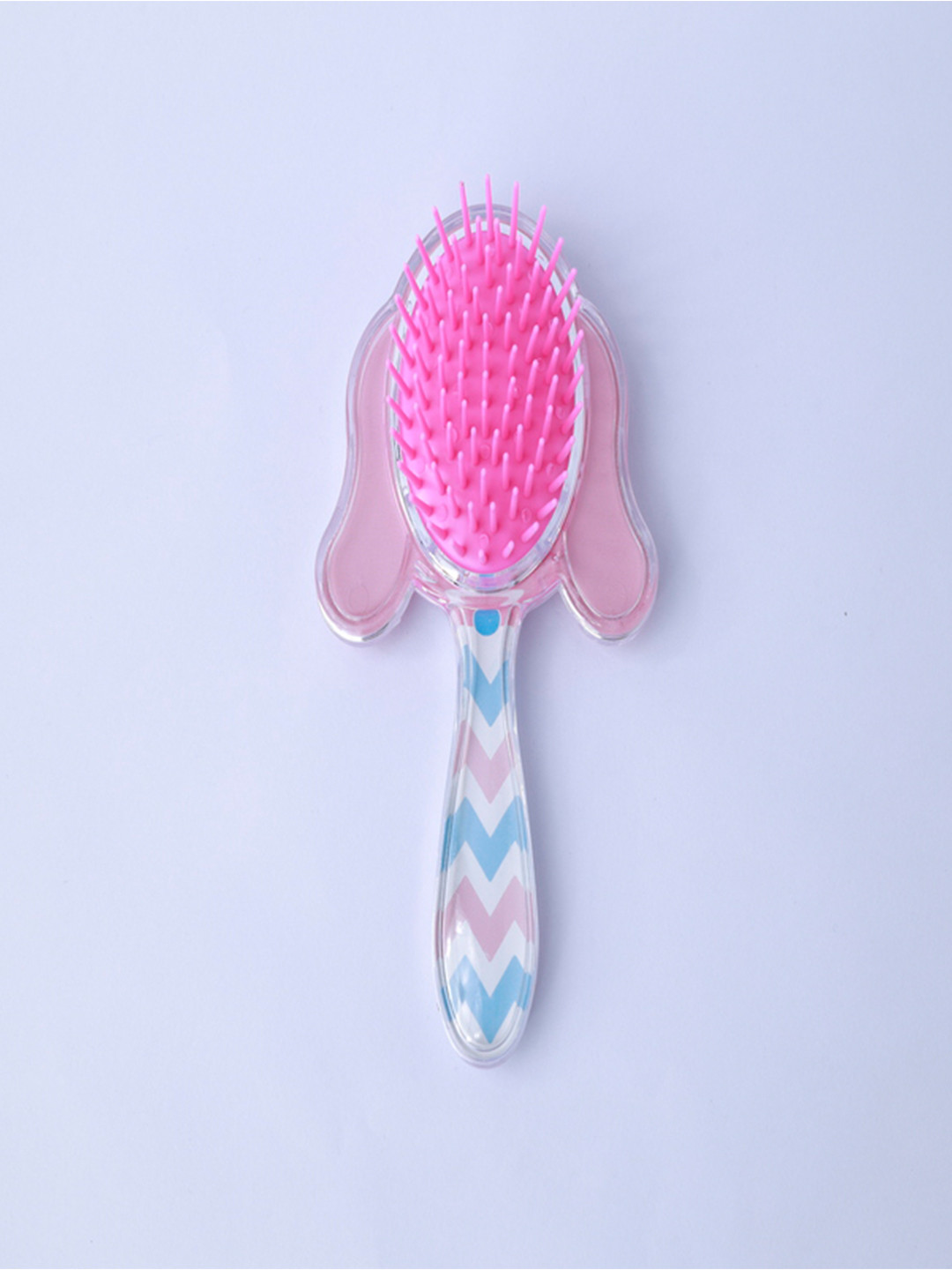 Beutifly Dog Shape Paddle Gloosy Hairbrush - Pink
