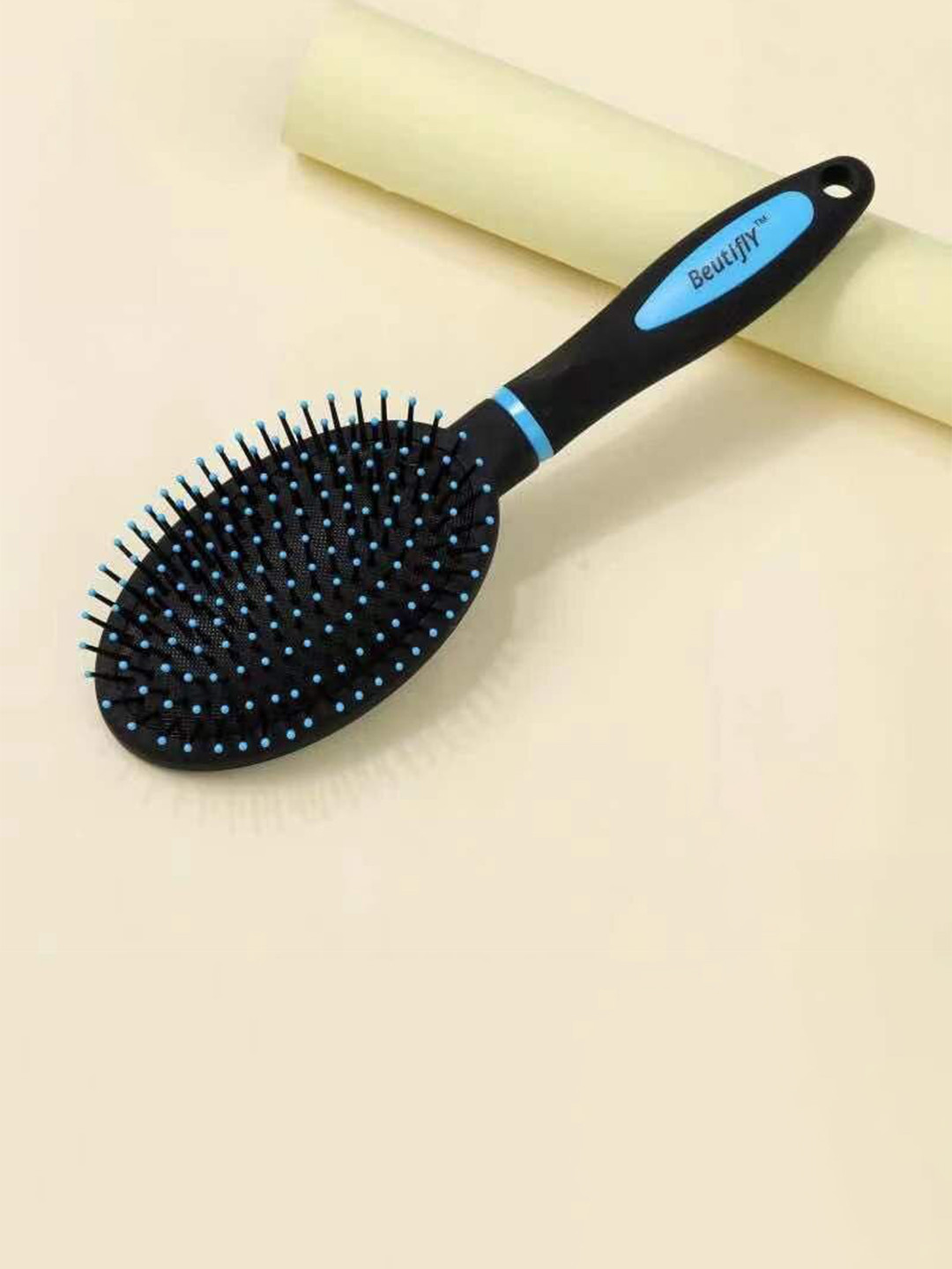 Beutifly Round Paddle Cushion Hairbrush - Blue