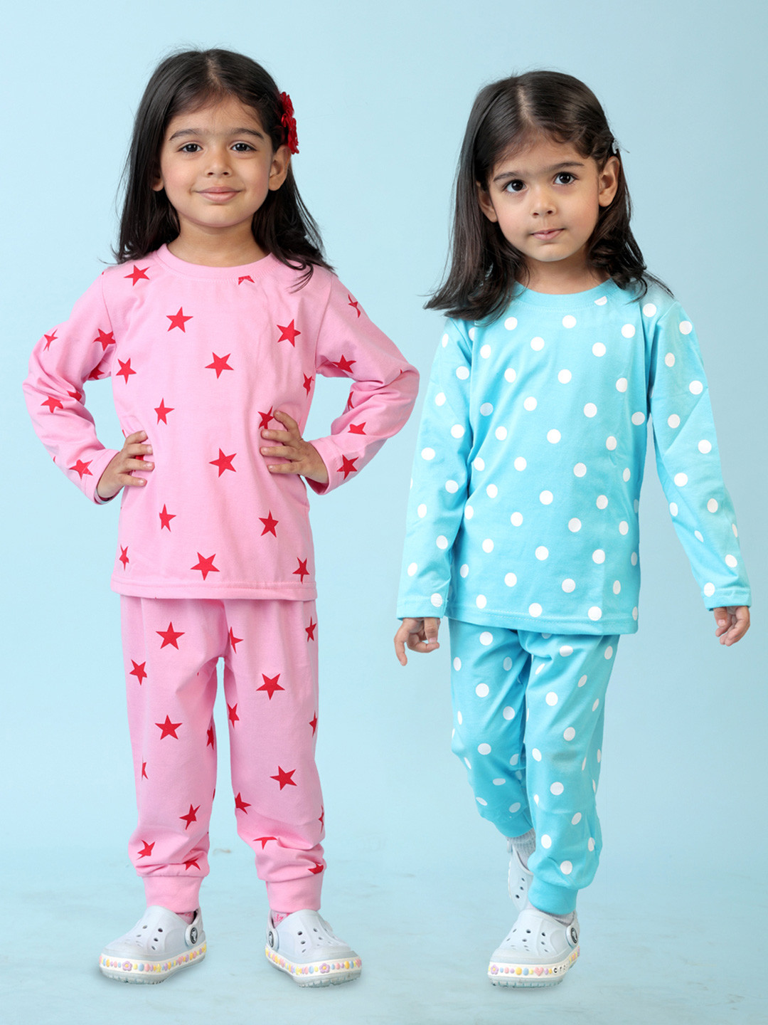 KUCHIPOO Girls Printed T-shirt with Pyjamas
