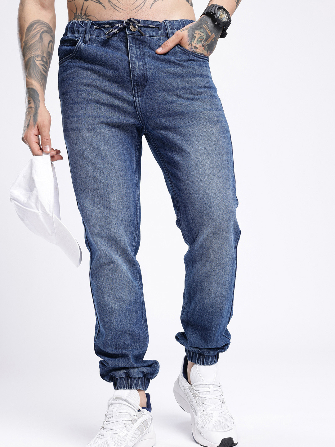 glitchez Men's Slim Fit Jogger Jeans