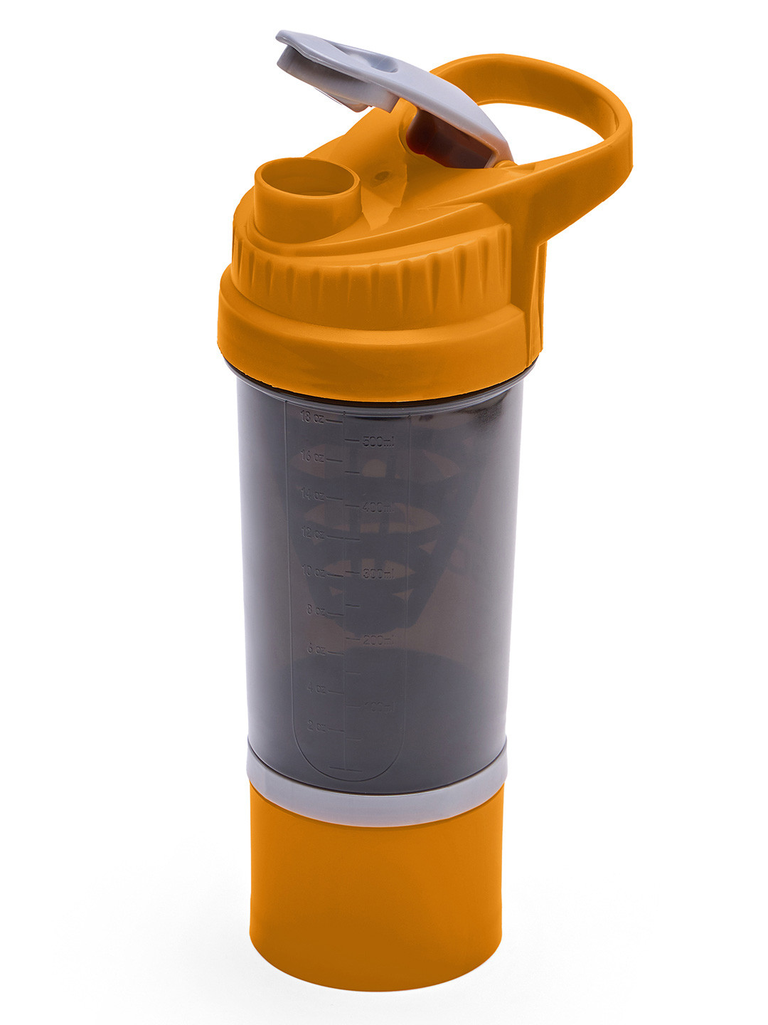 BOLDFIT Orange Brand Logo Plastic BPA Free Shaker - 500ml