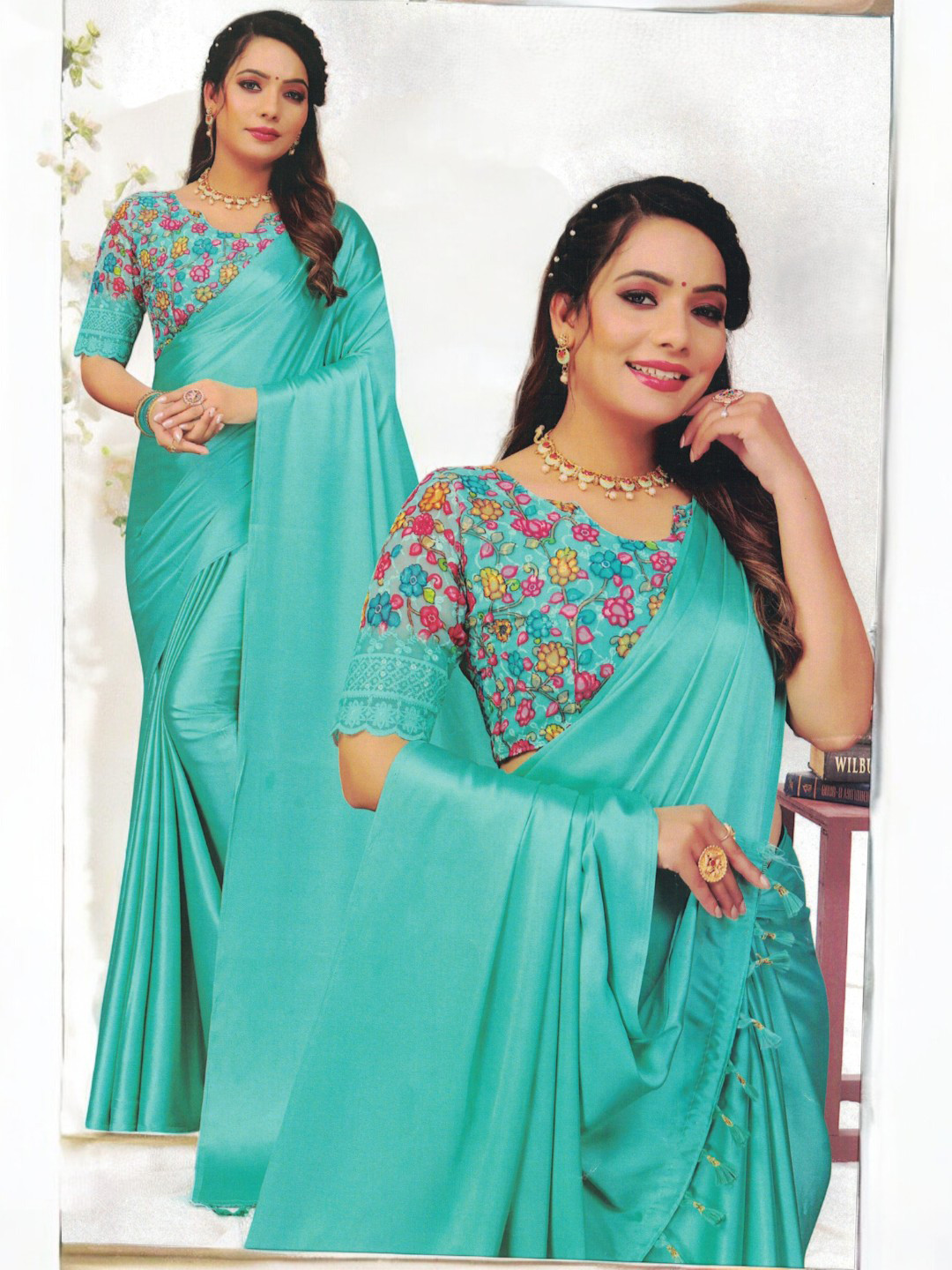 SHOPPKEE Ombre Sequinned Banarasi Saree