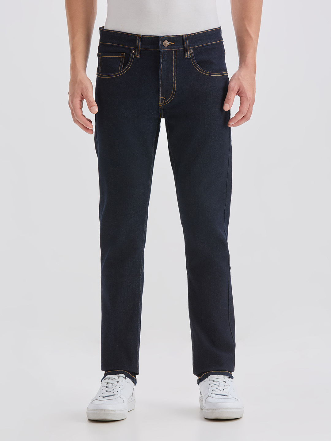 Pepe Jeans Men Contrast Stitch Slim Fit Jeans