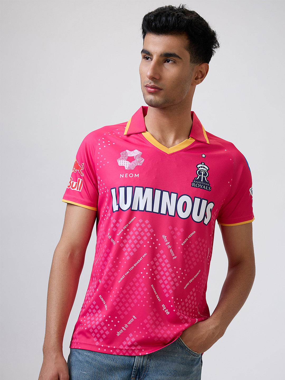 FanCode Shop Official Rajasthan Royals Pink Promise Cricket IPL Jersey