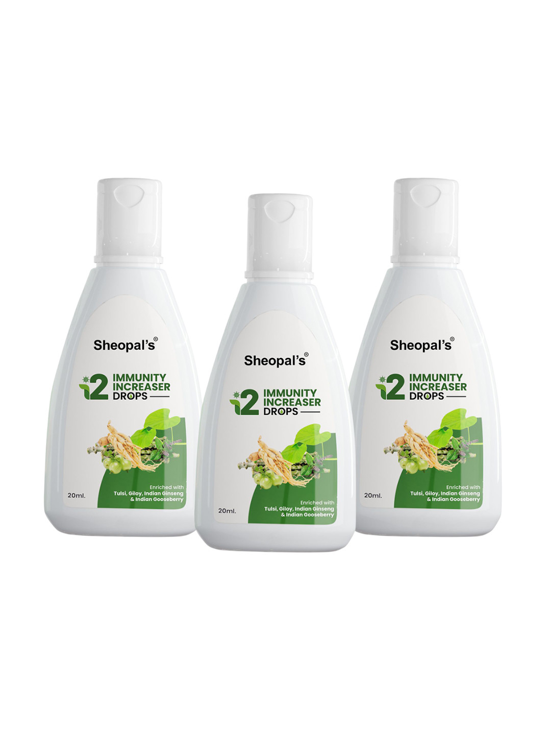 Sheopal's Set Of 3 i2 Immunity Increaser Drops - 20 ml Each