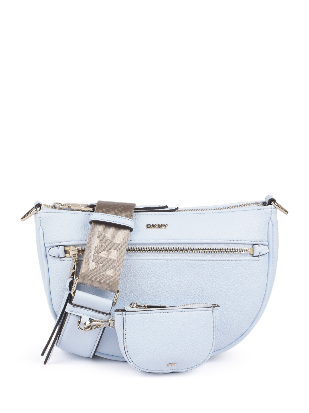 DKNY Textured Structured Sling Bag with Coin Pouch