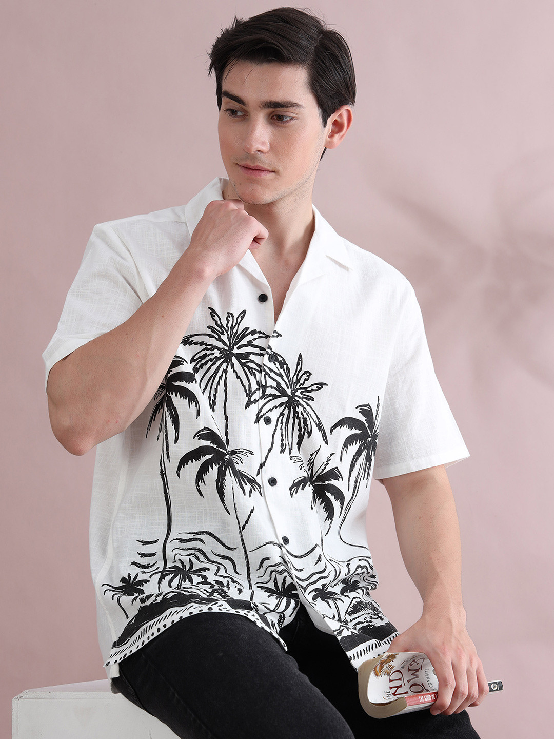 StitchX Men Half Sleeve Printed Beach Shirt