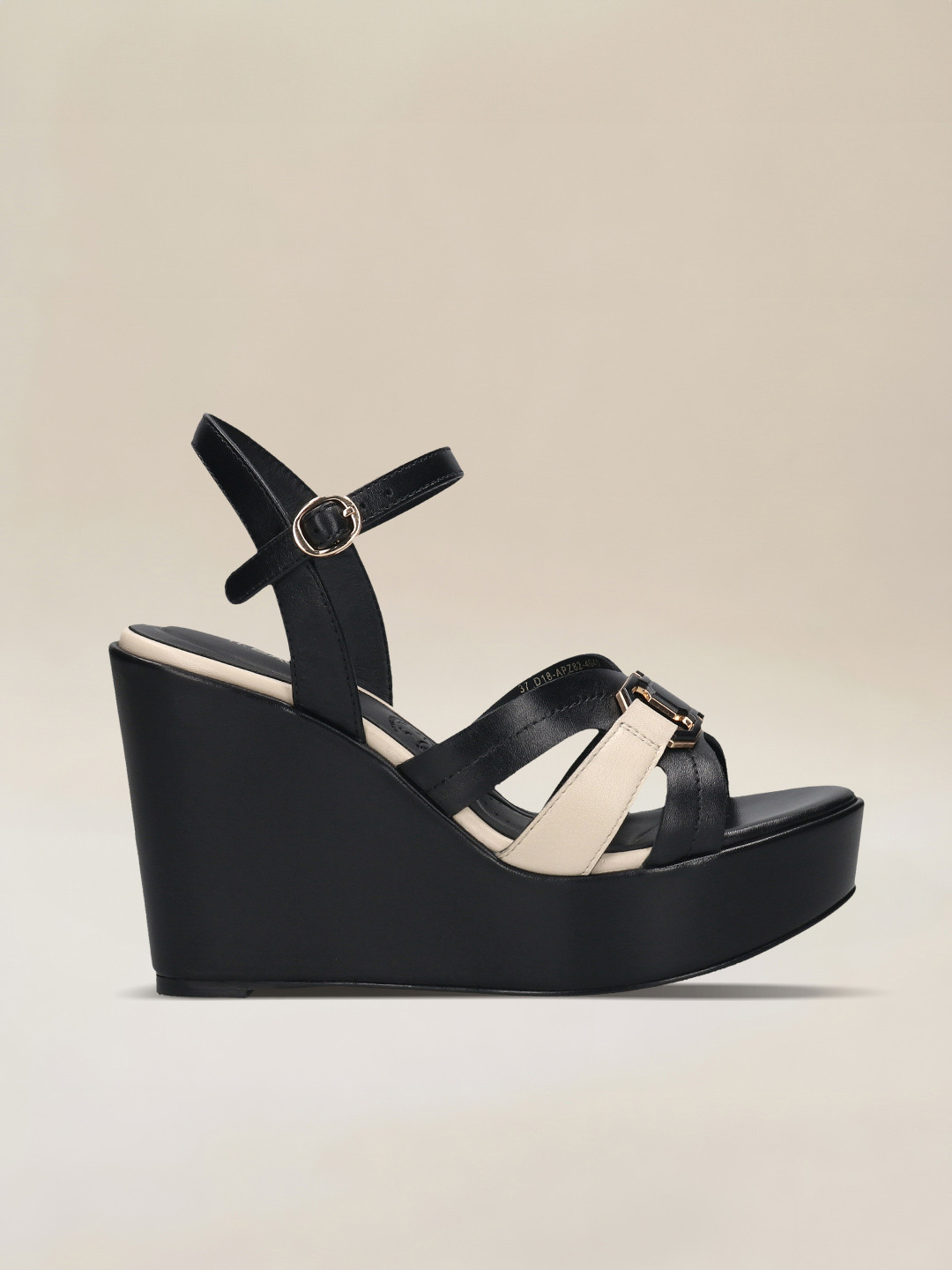BAGATT Leather Wedge Sandals with Buckles