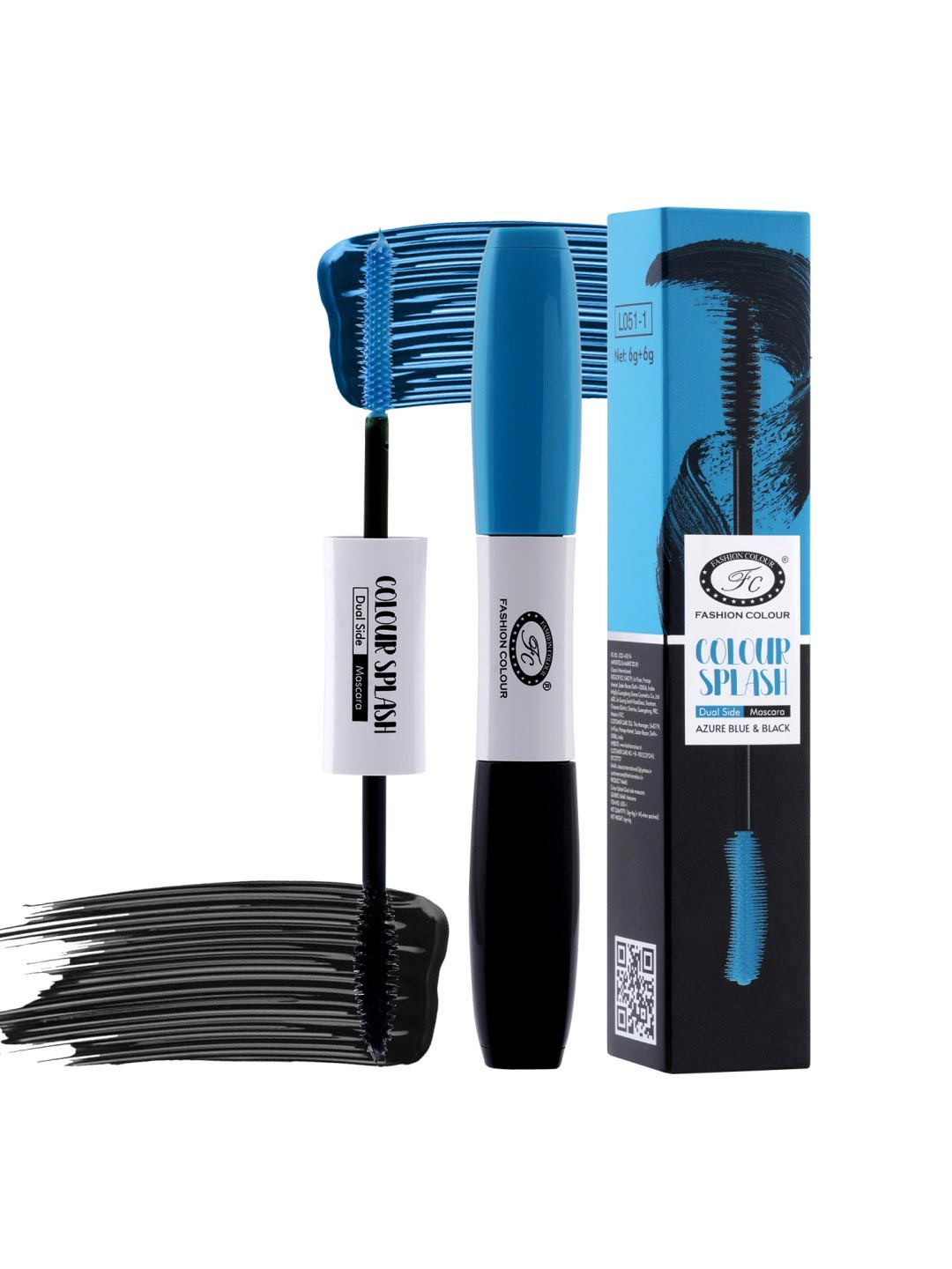 Fashion Colour Colour Splash Dual Side Mascara - Azure Blue & Black