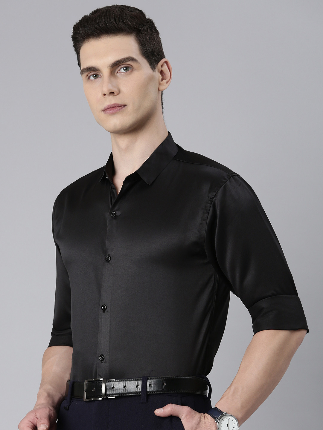 Majestic Man Men Club Slim Fit Party Shirt