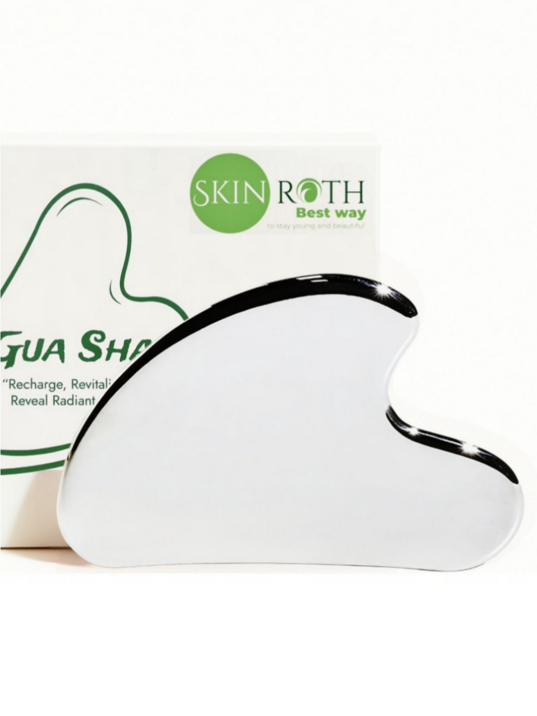 SKINROTH Stainless Steel Gua Sha Premium Facial & Body Massage Tool