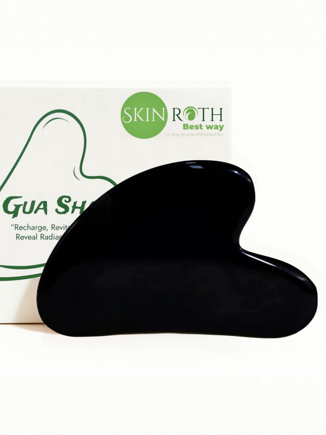 SKINROTH Jade Gua Sha For Premium Facial Massage & Sculpting Tool