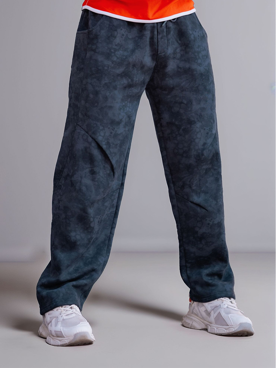 Maniac Men Tie and Dye Mid Rise Baggy Fit Trousers