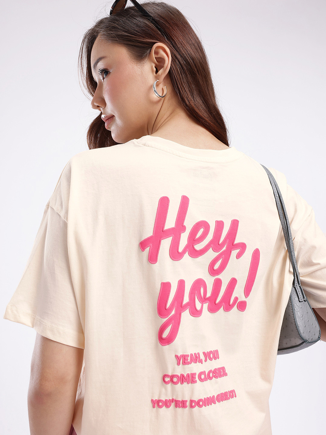 glitchez Typography Printed Relaxed T-shirt