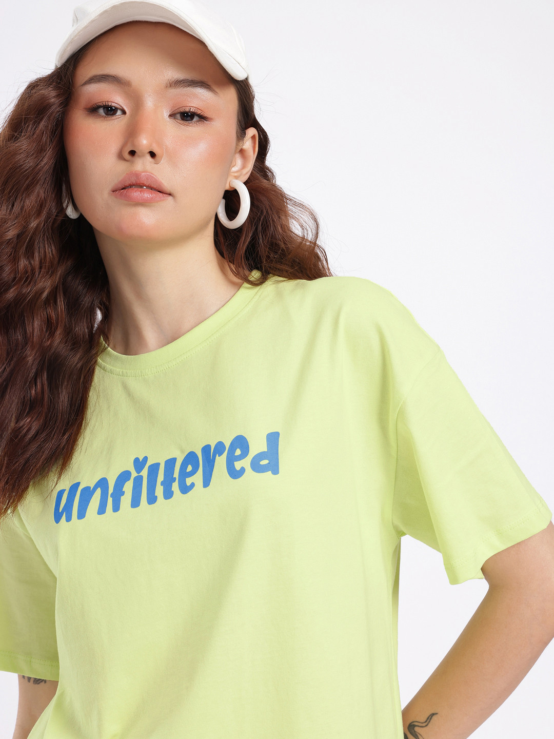 glitchez Women Typography Relaxed T-shirt