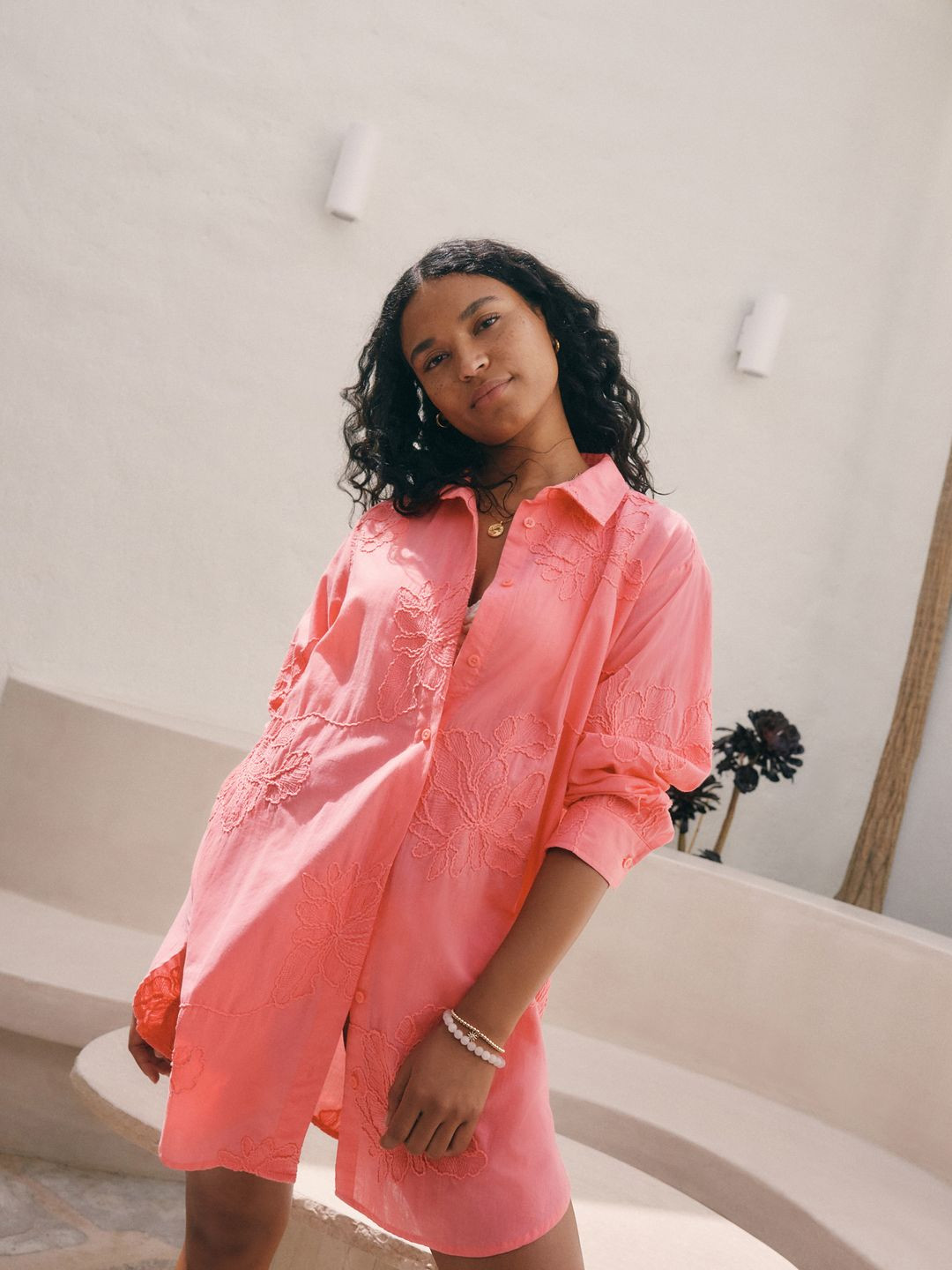 NEXT Textured Swimwear Cover-Up Top